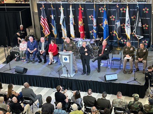 VWC Director Maj. Gen. Edward Chrystal, Jr. speaks at the event.